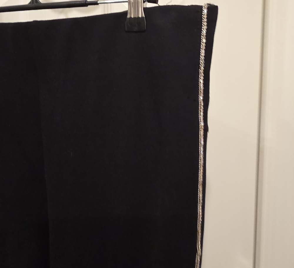 Zara Men's Black Pants with Silver Accent